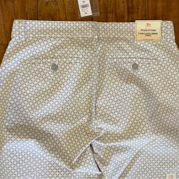 GAP Slim City Women’s Grey White Pattern Ankle‎ Khakis Size 10 Regular NWT - Picture 8 of 10